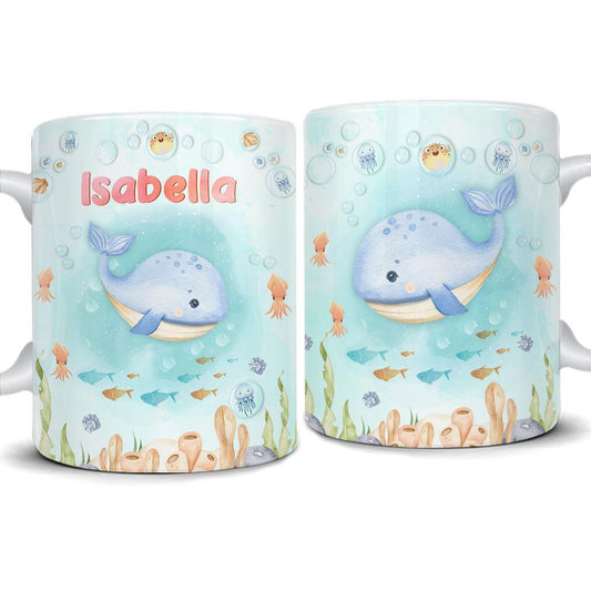 Personalized Baby Dolphin Mug Customize Name Chocolate Mug
