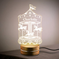 Personalized Baby Night Light Merry Go Round