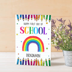 Personalized Back To School Greeting Card Happy First Day Of