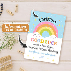 Personalized Back To School Greeting Card new friends, new adventures