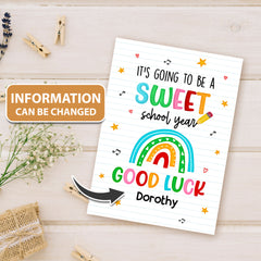 Personalized Back to School Greeting Card It's Going To Be A Sweet
