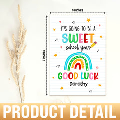 Personalized Back to School Greeting Card It's Going To Be A Sweet