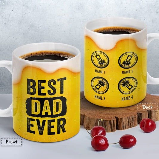 Personalized Best Dad Ever Beer Mug