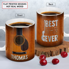 Personalized Best Dad Ever Guitar Notes Mug