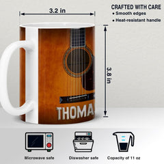 Personalized Best Dad Ever Guitar Notes Mug