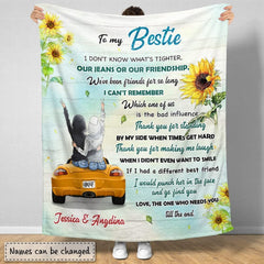 Personalized Best Friend Blanket Besties Customized Gift for Friend