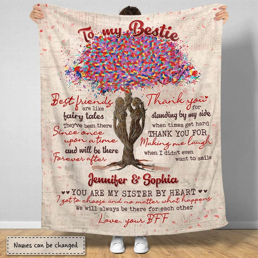 Personalized Best Friend Blanket Vintage Style Gift for Friend