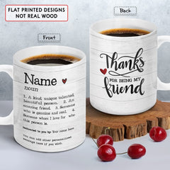Personalized Best Friend Mug Thank You For Being My Friends