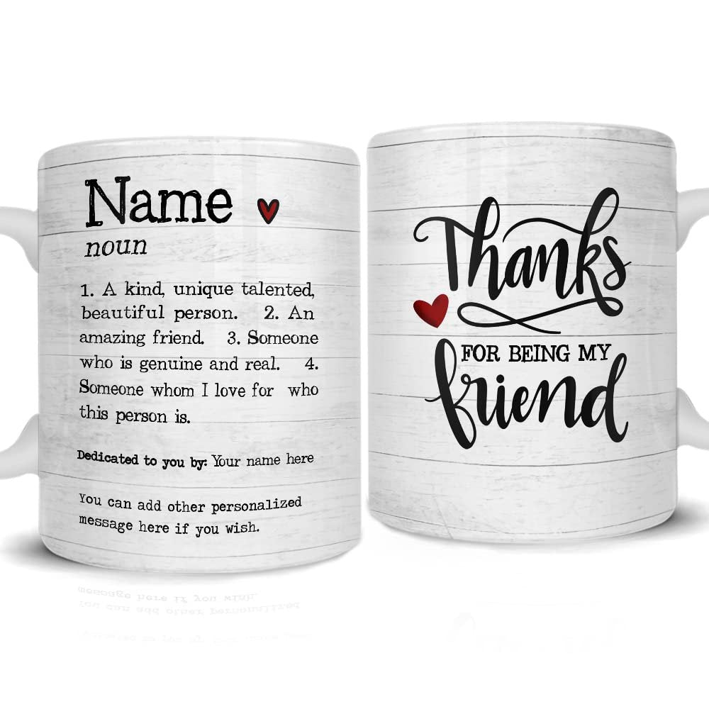 Personalized Best Friend Mug Thank You For Being My Friends