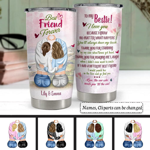 Personalized Best Friend Tumbler To My Bestie Soulmate Friendship