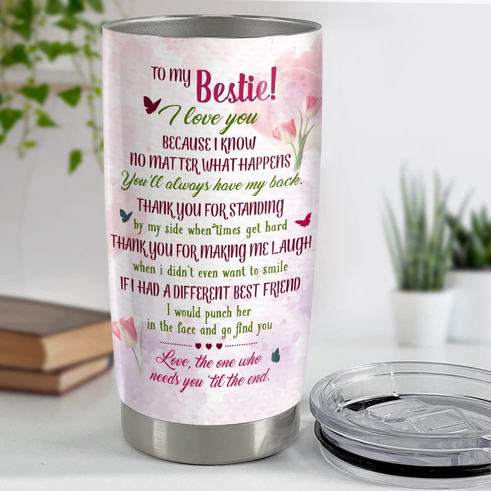 Personalized Best Friend Tumbler To My Bestie Soulmate Friendship