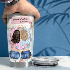 Personalized Best Friends Tumbler Because Of You I Laugh For Besties