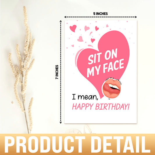 Personalized Birthday Greeting Card Sit On My Face