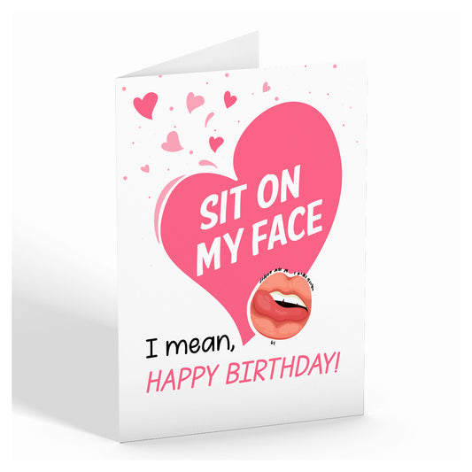 Personalized Birthday Greeting Card Sit On My Face