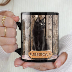 Personalized Black Cat Mug