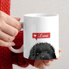 Personalized Black Poodle Mug