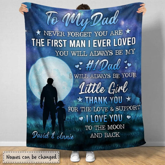 Personalized Blanket For Dad Gift from Daughter To My Dad
