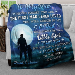 Personalized Blanket For Dad Gift from Daughter To My Dad