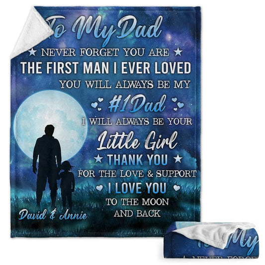 Personalized Blanket For Dad Gift from Daughter To My Dad