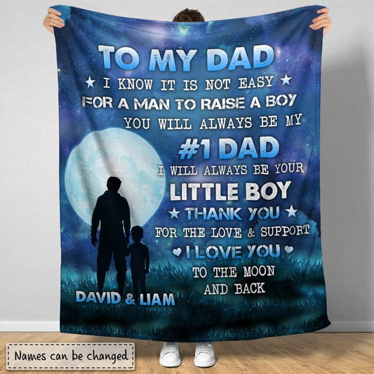 Personalized Blanket For Dad Gift from Son To My Dad