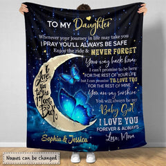 Personalized Blanket For Daughter From Mom Customized Gift