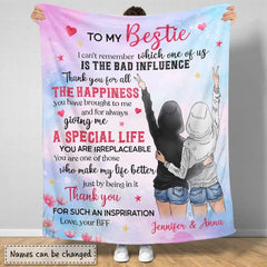 Personalized Blanket For Friend To My Bestie Customized Gift for BFF