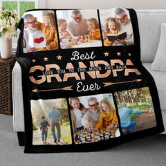 Personalized Blanket For Grandfather Best Grandpa Ever