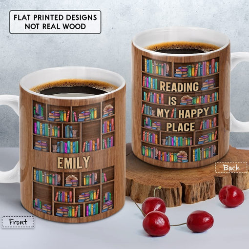 Personalized Book Lovers Mug My Happy Place