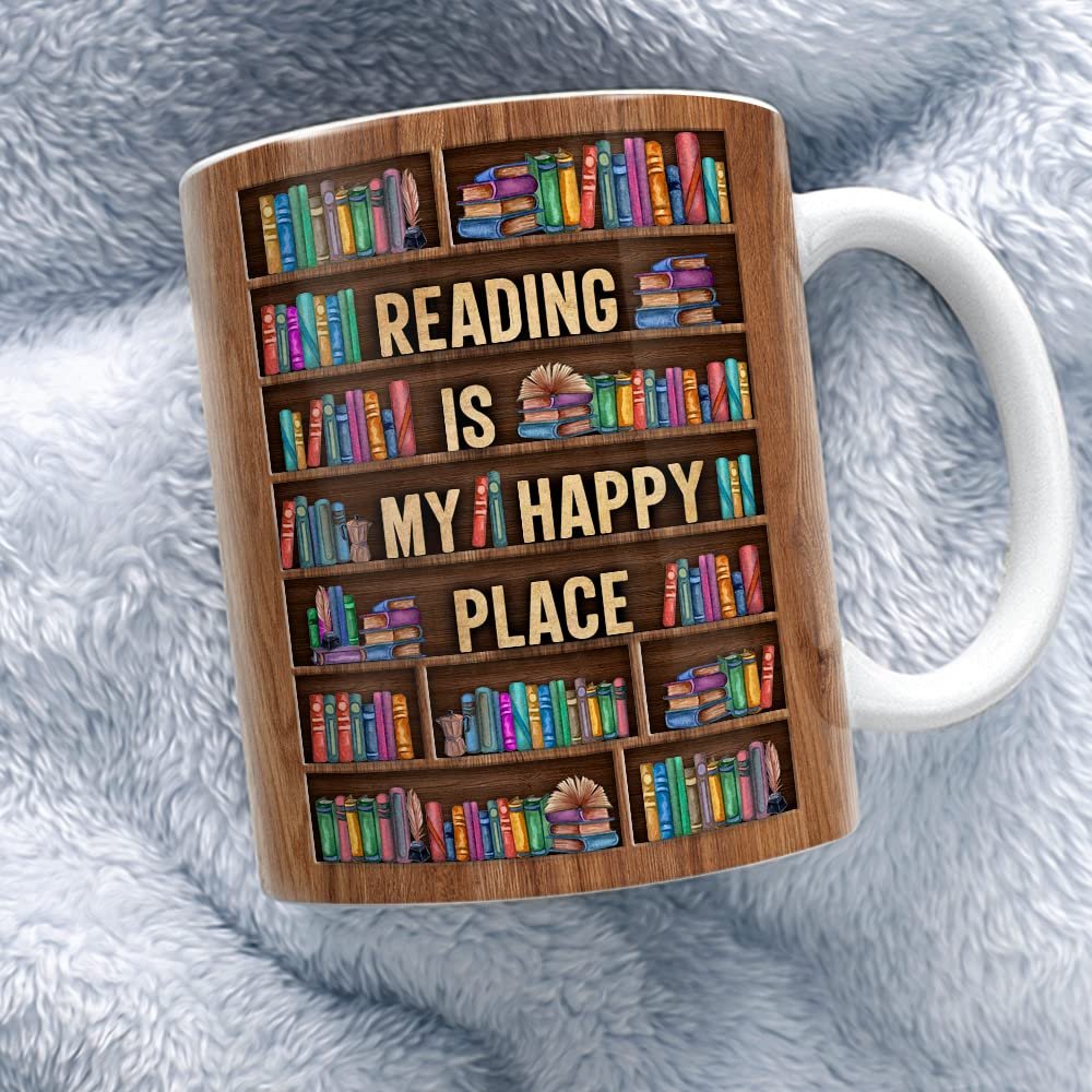 Personalized Book Lovers Mug My Happy Place