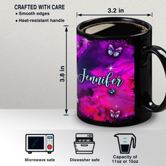 Personalized Buttefly Art Mug Customize With Name