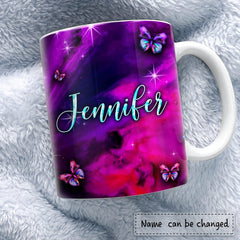 Personalized Buttefly Art Mug Customize With Name