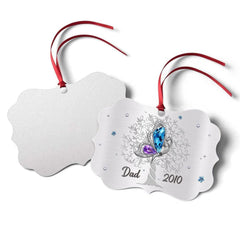 Personalized Butterfly Memorial Parents Ornament Gem Style