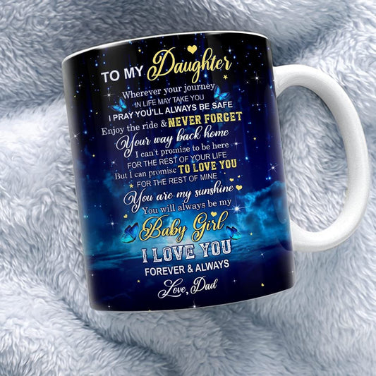 Personalized Butterfly Mug For Daughter From Dad