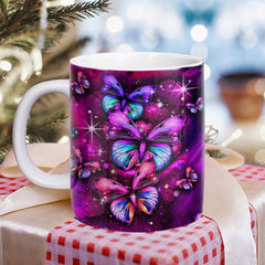 Personalized Butterfly Mug Glitter Drawing