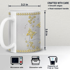 Personalized Butterfly Mug Golden Butterfly