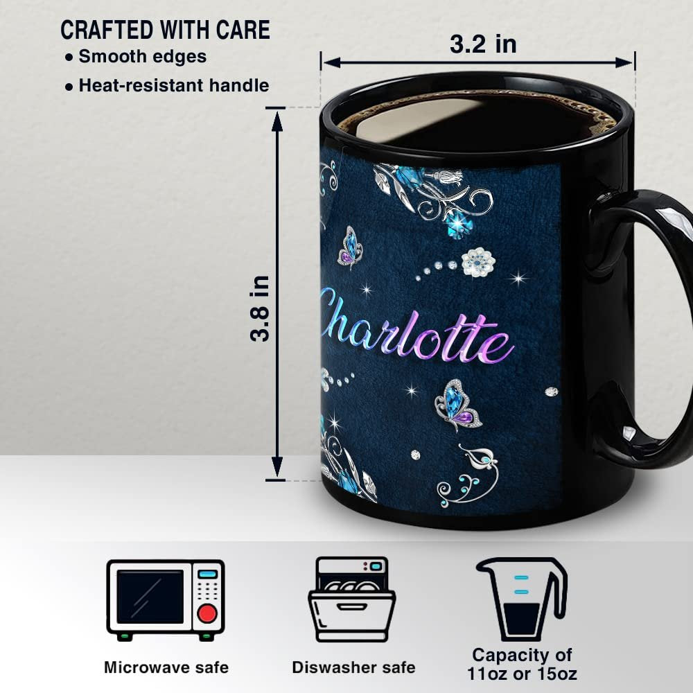 Personalized Butterfly Mug Jewelry Art