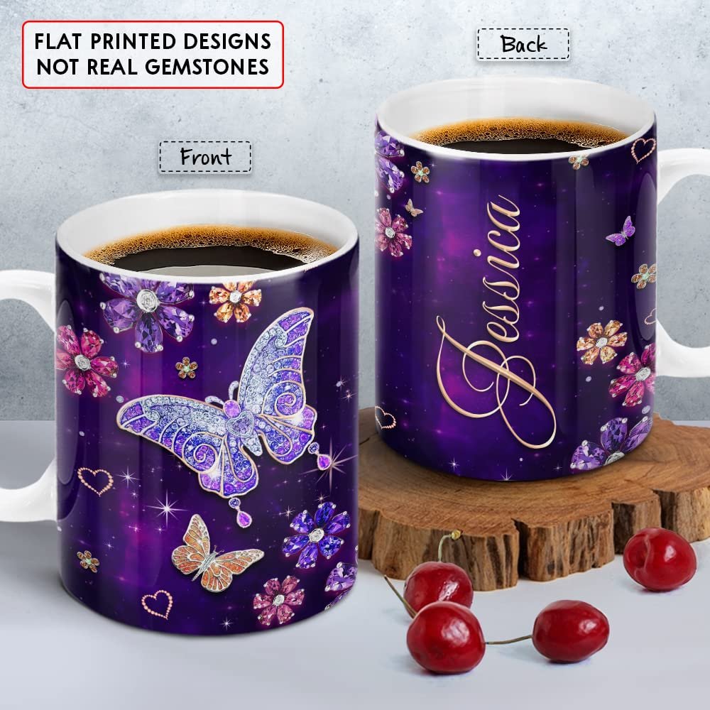 Personalized Butterfly Mug Jewelry Style For Women