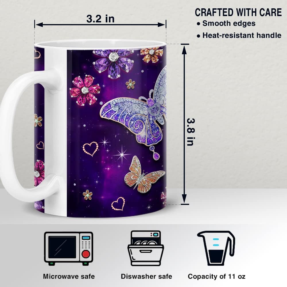 Personalized Butterfly Mug Jewelry Style For Women