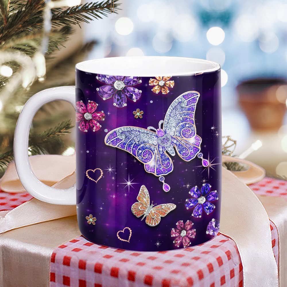 Personalized Butterfly Mug Jewelry Style For Women