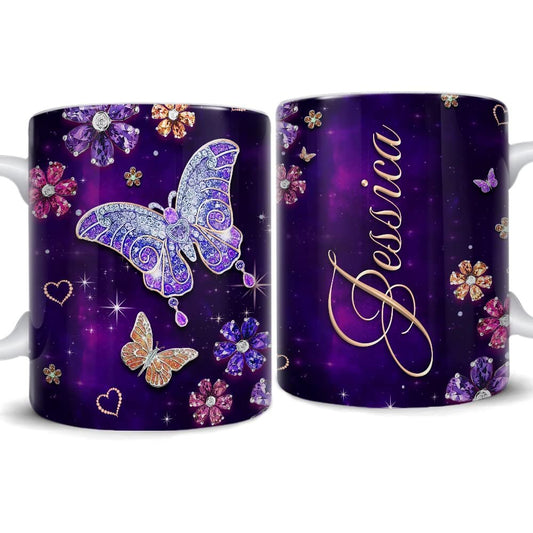 Personalized Butterfly Mug Jewelry Style For Women