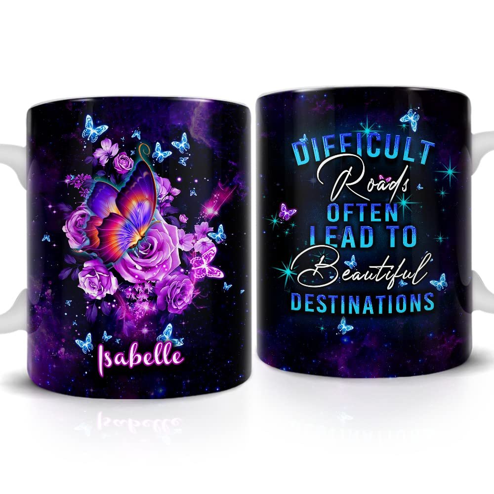 Personalized Butterfly Mug Meaningful Quote
