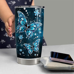 Personalized Butterfly Tumbler Jewelry Style