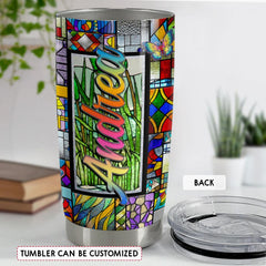 Personalized Butterfly Tumbler Stained Glass Drawing