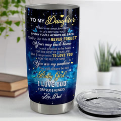 Personalized Butterfly Tumbler To Daughter From Dad Family Best Gift
