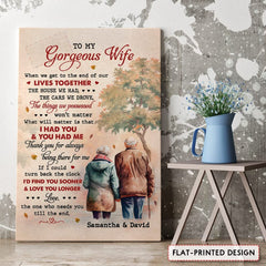 Personalized Canvas Couple The One Needs You Till The End