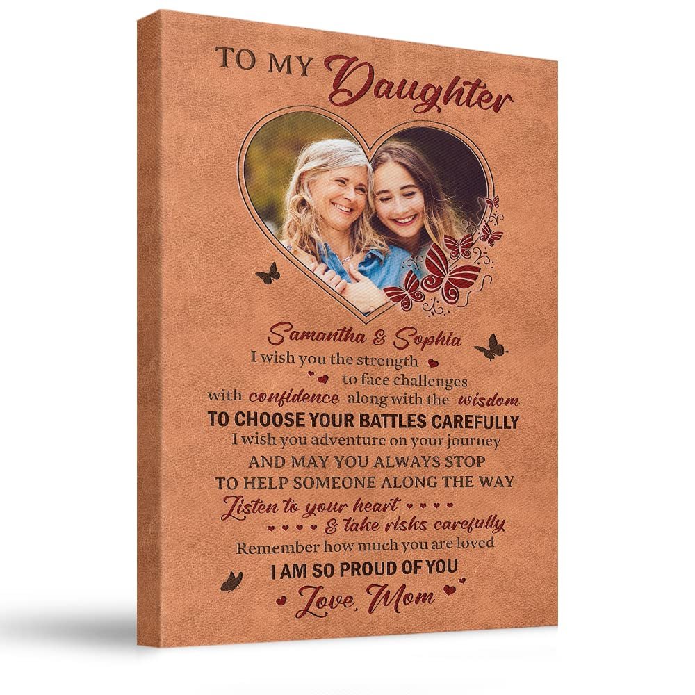 Personalized Canvas Custom Photo Daughter And Mom