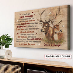 Personalized Canvas Deer Couple When I Say I Love You
