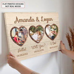 Personalized Canvas For Couple Anniversary Arts