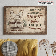 Personalized Canvas For Couple Baby Let Go Camping