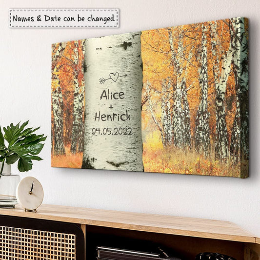 Personalized Canvas For Couple Love Grows Custom Name